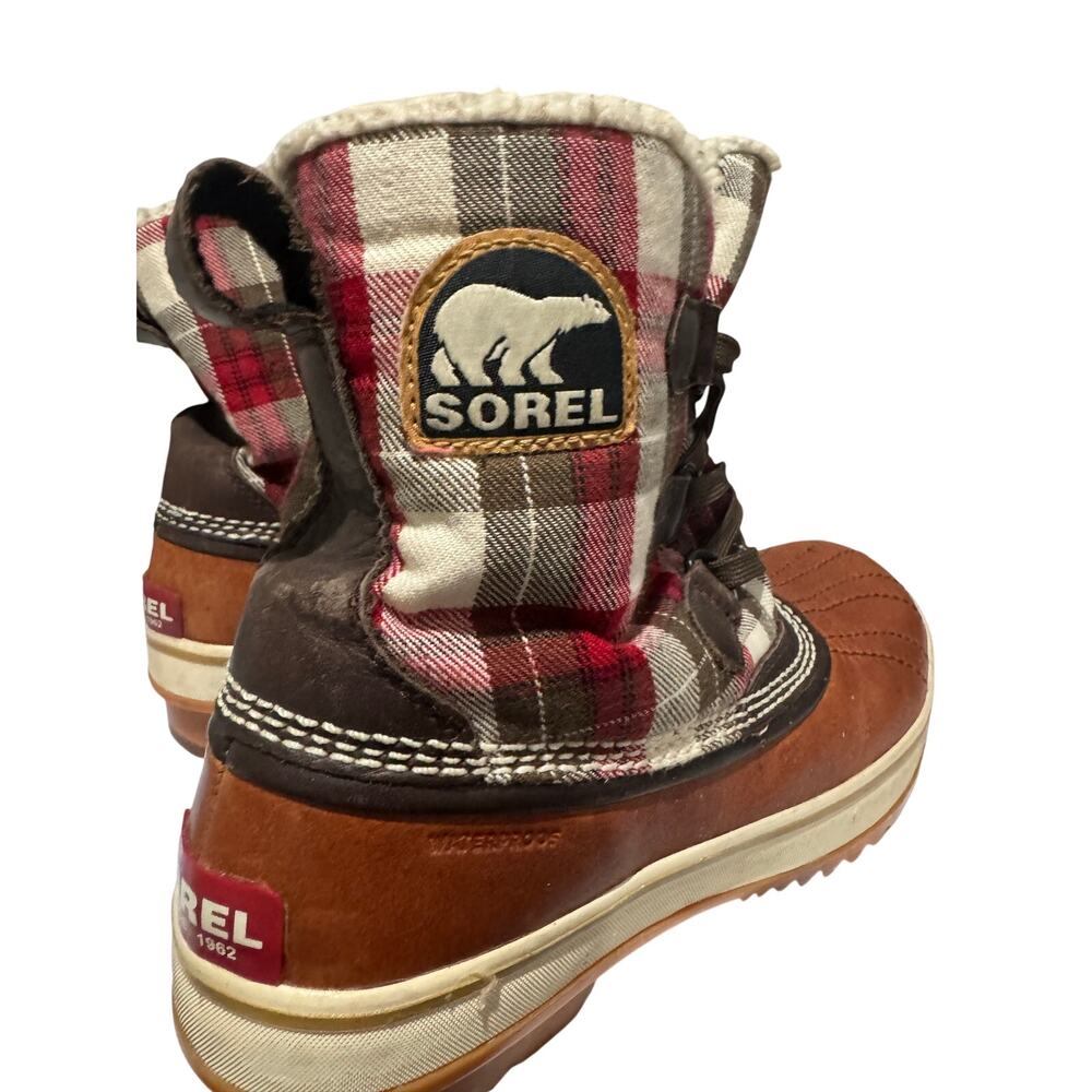 Sorel Tivoli Plaid Waterproof Duck Boots 7.5